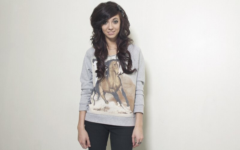 woman in horse sweatshirt