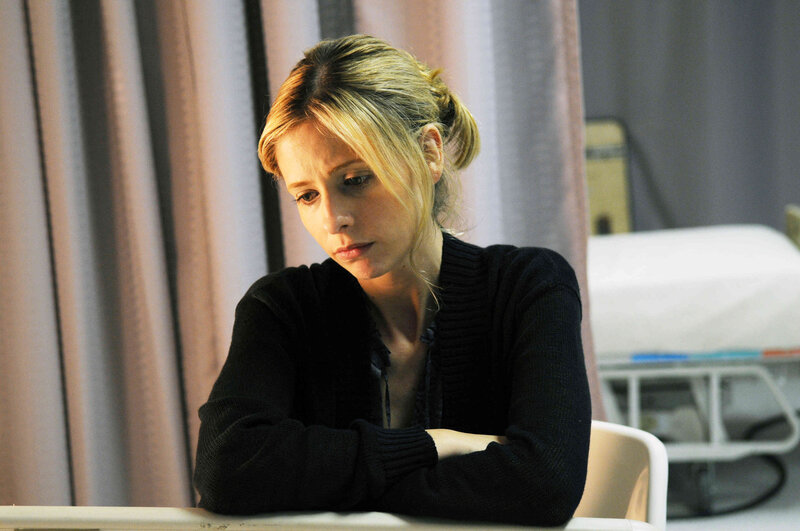 woman in hospital room