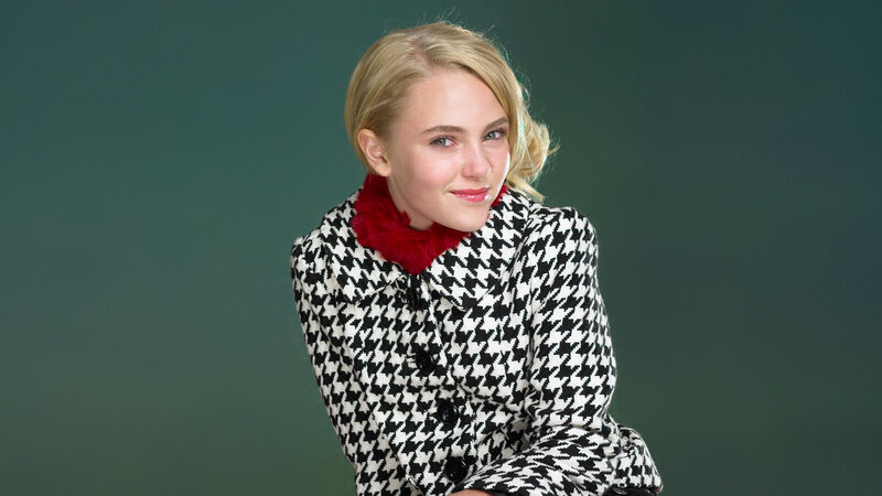Woman in Houndstooth Coat — Black