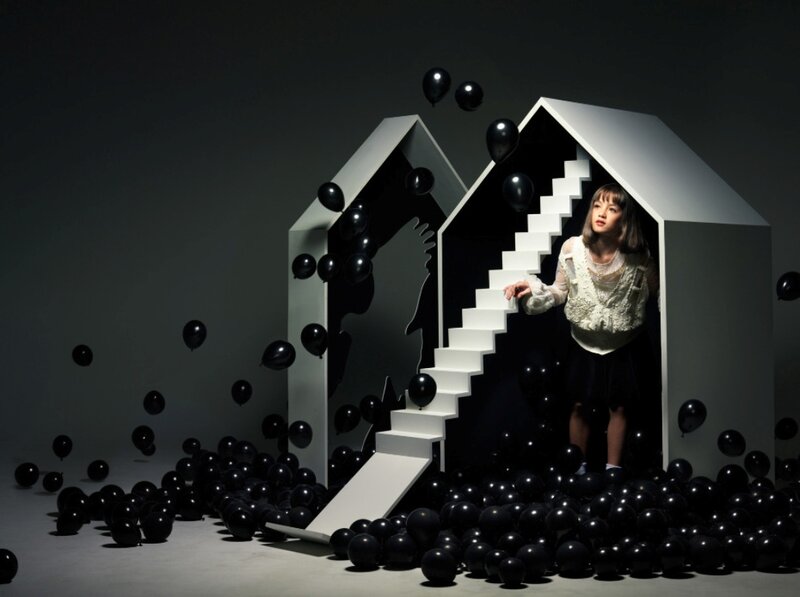 Woman in House Structure