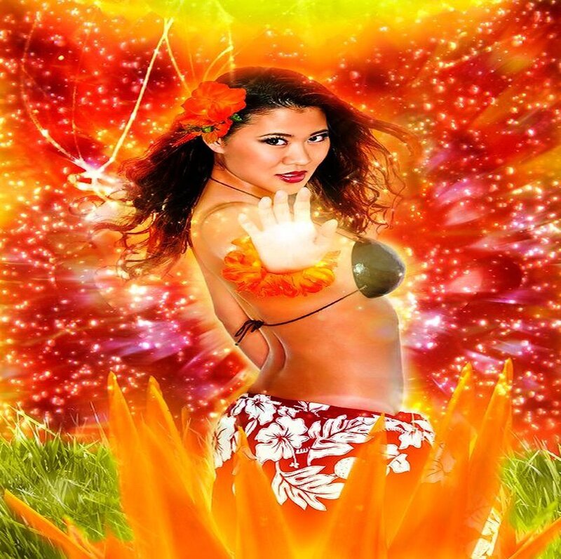 Woman in Hula Attire