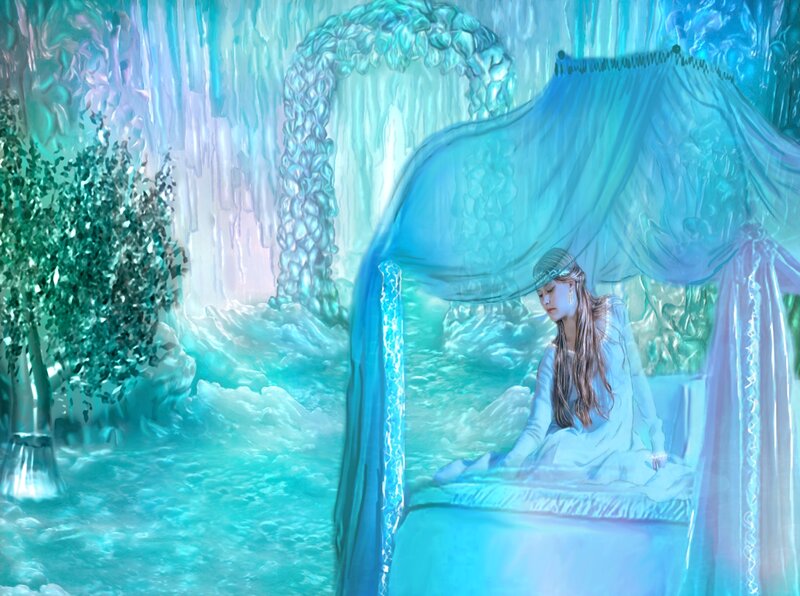 Woman in Ice Chamber