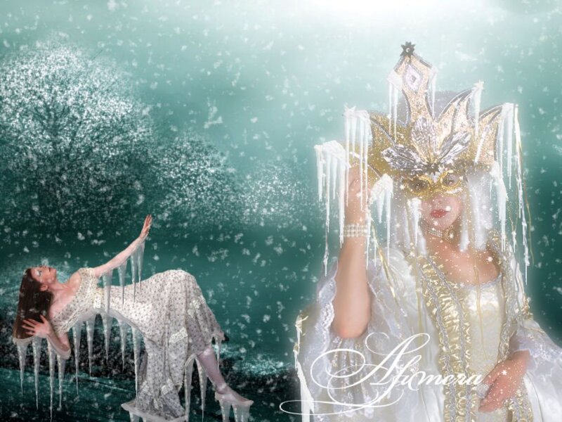 Woman in Ice Costume — White