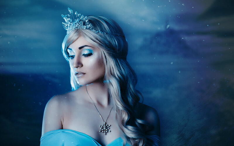 Woman in Ice Crown — Blue