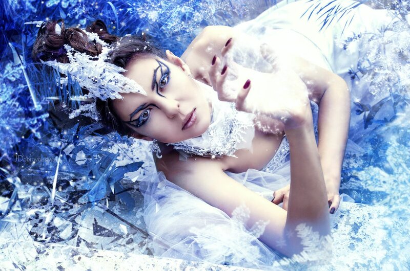 Woman in Icy Costume — Blue