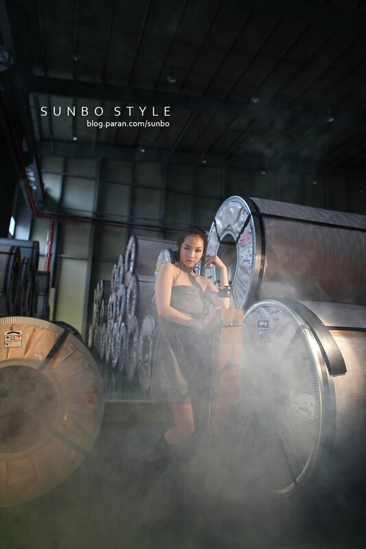 woman in industrial setting