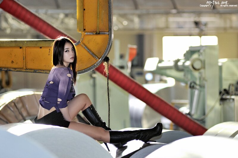 woman in industrial setting