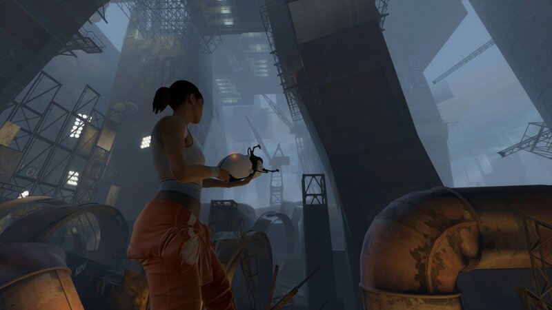 woman in industrial setting
