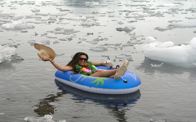 Woman in Inflatable Tube