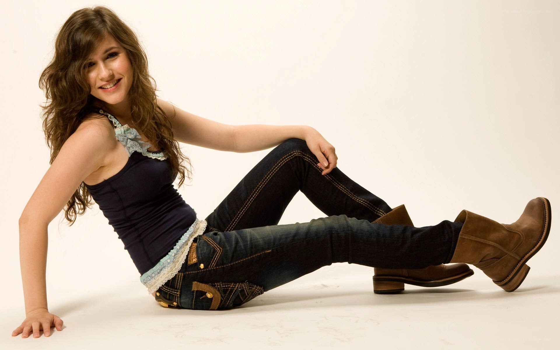 woman in jeans and boots