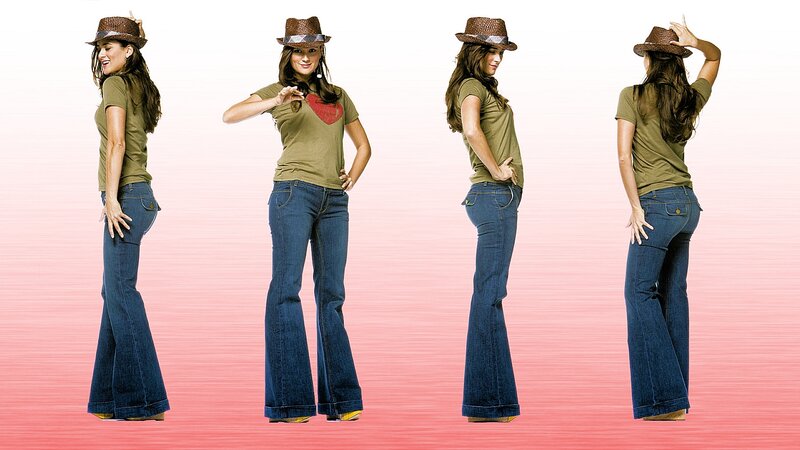 Woman in Jeans and Hat — Blue