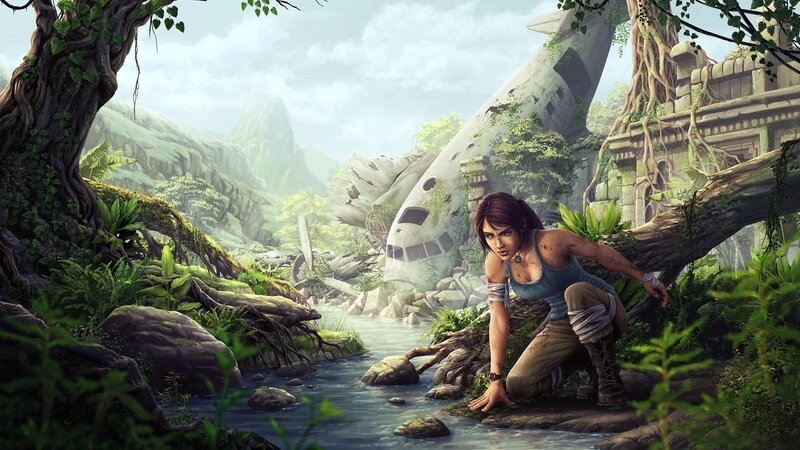 Woman in Jungle — Green, Adventurous