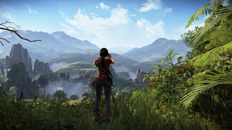 Woman in Jungle Landscape