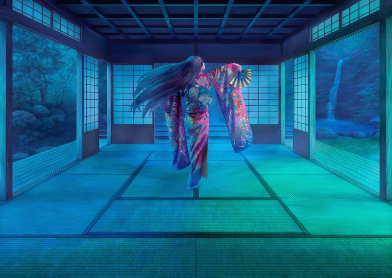 Woman in Kimono Dancing
