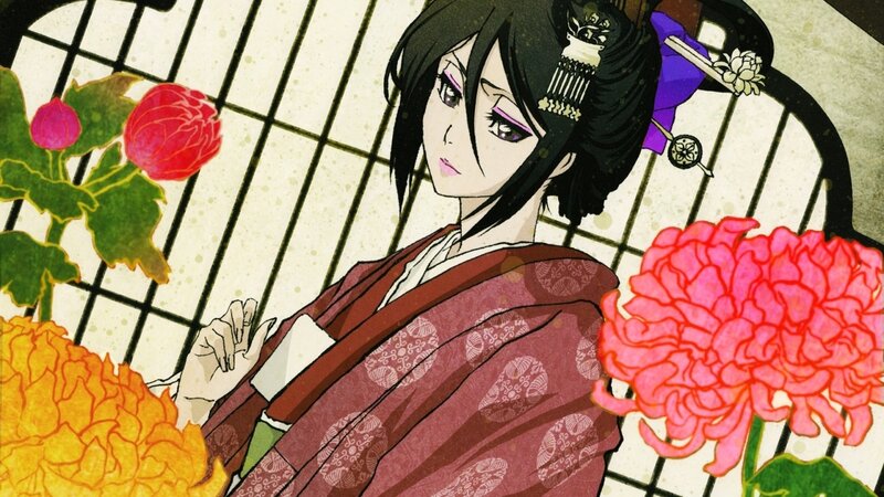 Woman in Kimono — Red, Calm