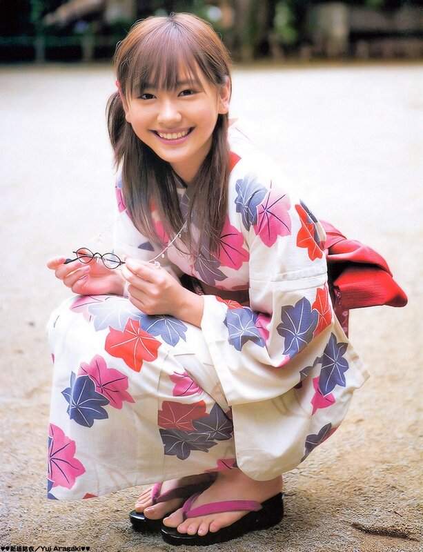 Woman in kimono smiling