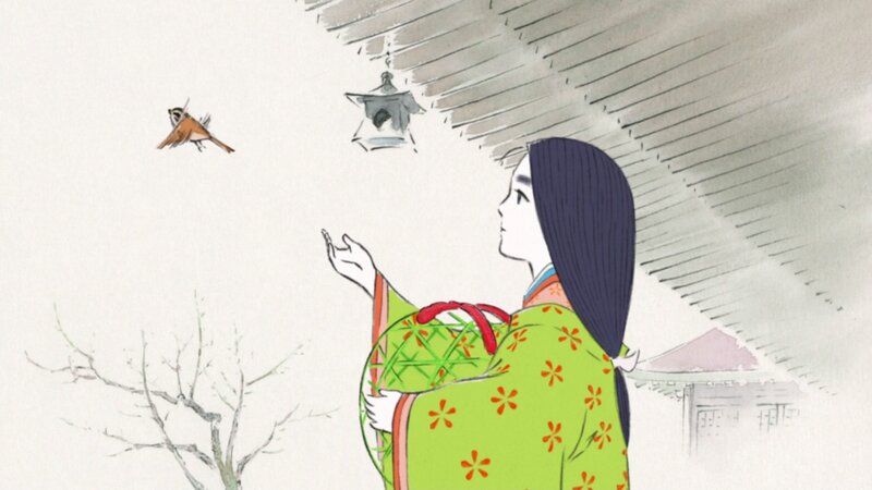 Woman in Kimono with Bird
