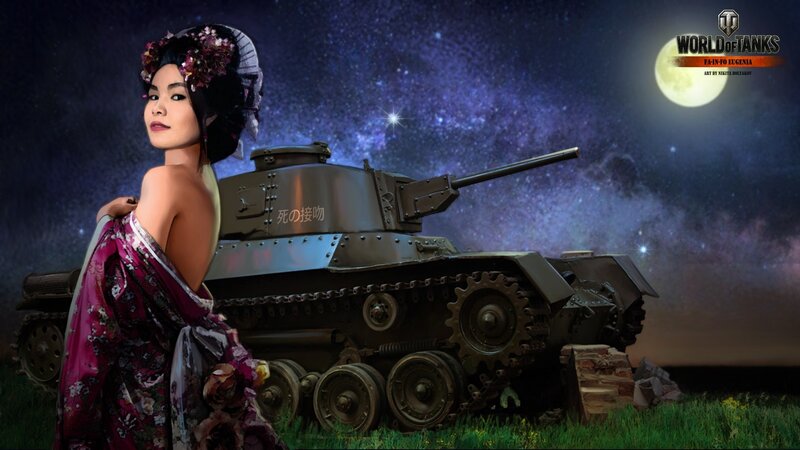 Woman in Kimono with Tank