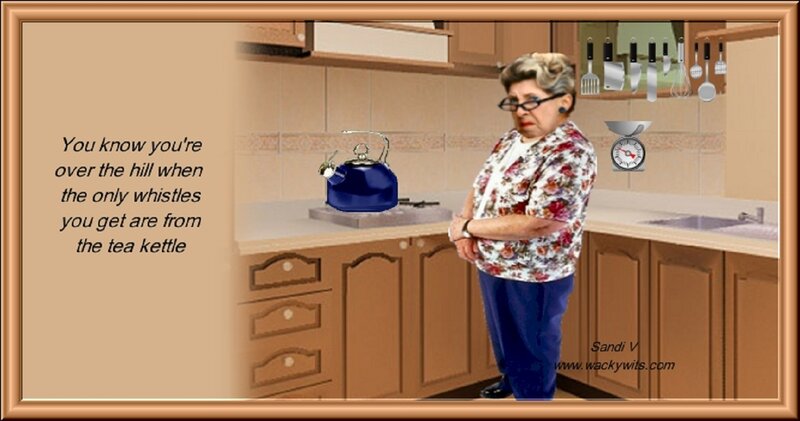 Woman in Kitchen — Brown, Humorous