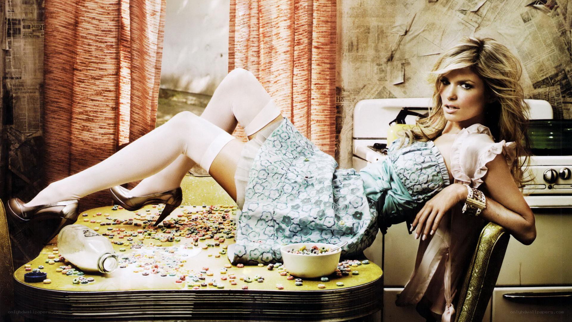 woman in kitchen with cereal