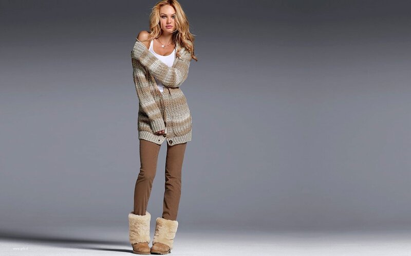 woman in knit cardigan