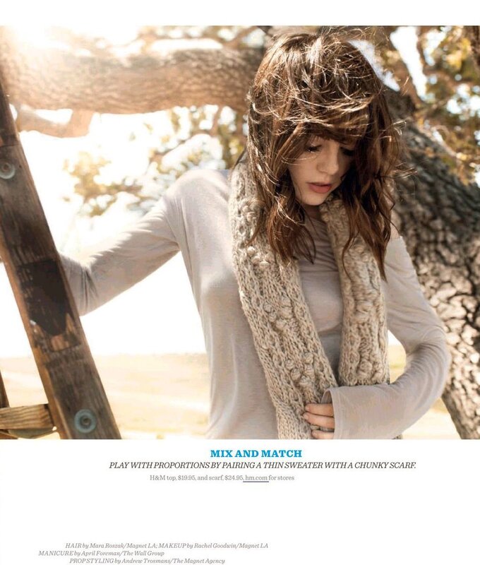 woman in knit scarf