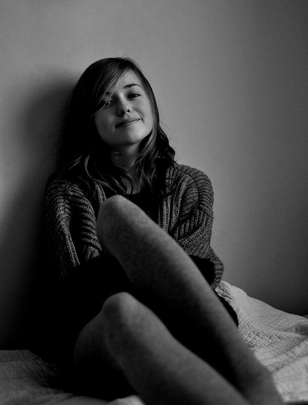 woman in knit sweater