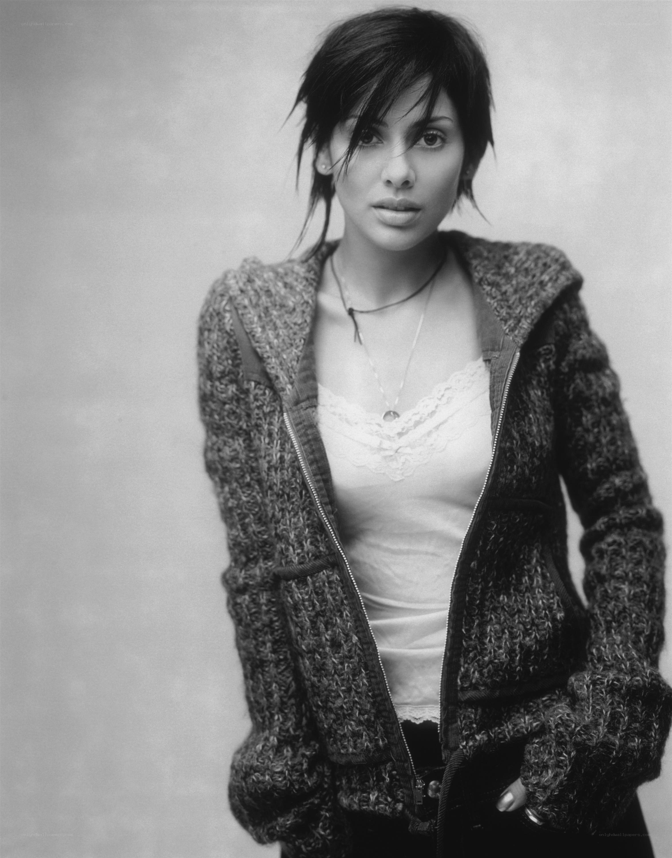 woman in knitted jacket