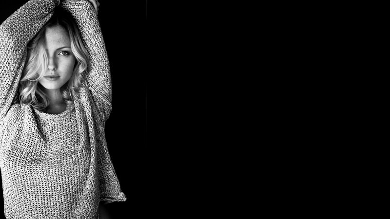 woman in knitted sweater