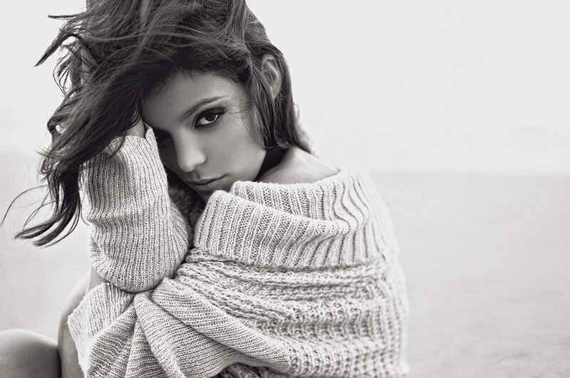 woman in knitted sweater