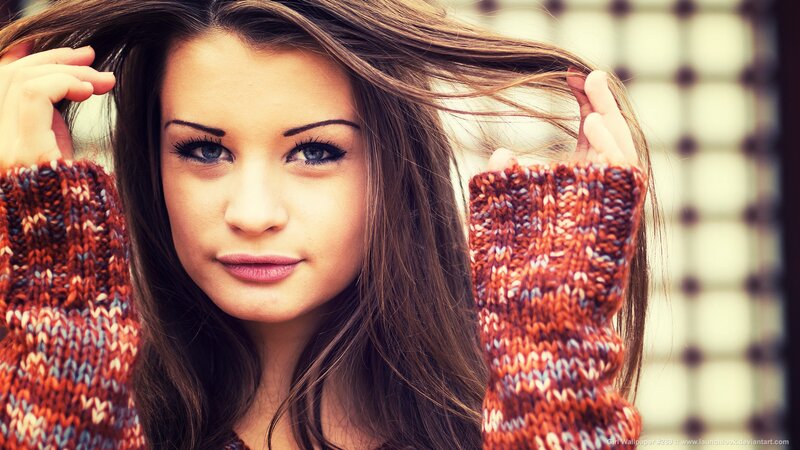 woman in knitted sweater