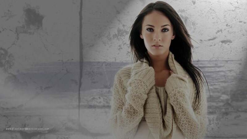 Woman in Knitted Sweater — Beige, Serious