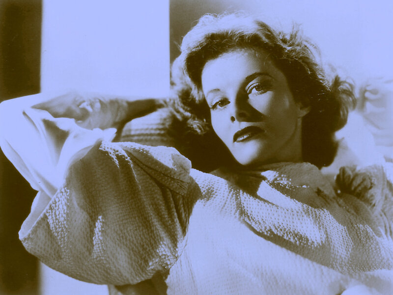 Woman in Knitted Sweater — Blue