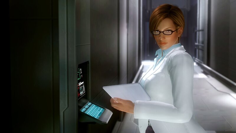 Woman in Lab Coat — White, Serious, 3d Render
