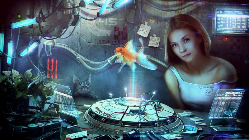 Woman in Lab with Fish