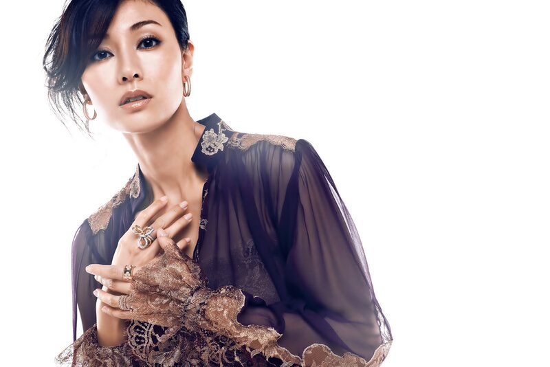 Woman in Lace Blouse — Black