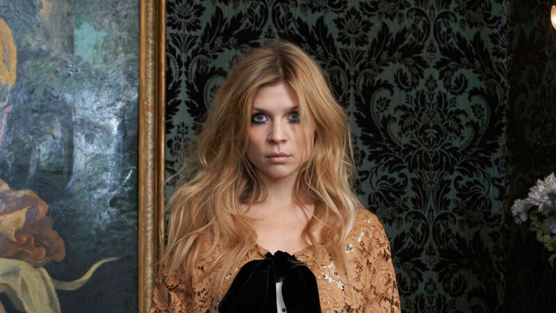 woman in lace dress portrait