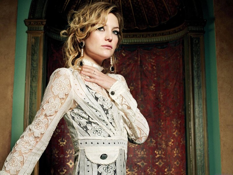 woman in lace dress portrait