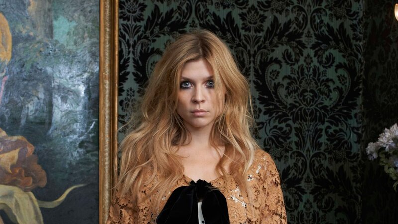 woman in lace dress portrait