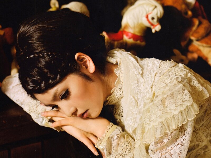 Woman in Lace Dress — White, Dramatic, Photograph, Doll