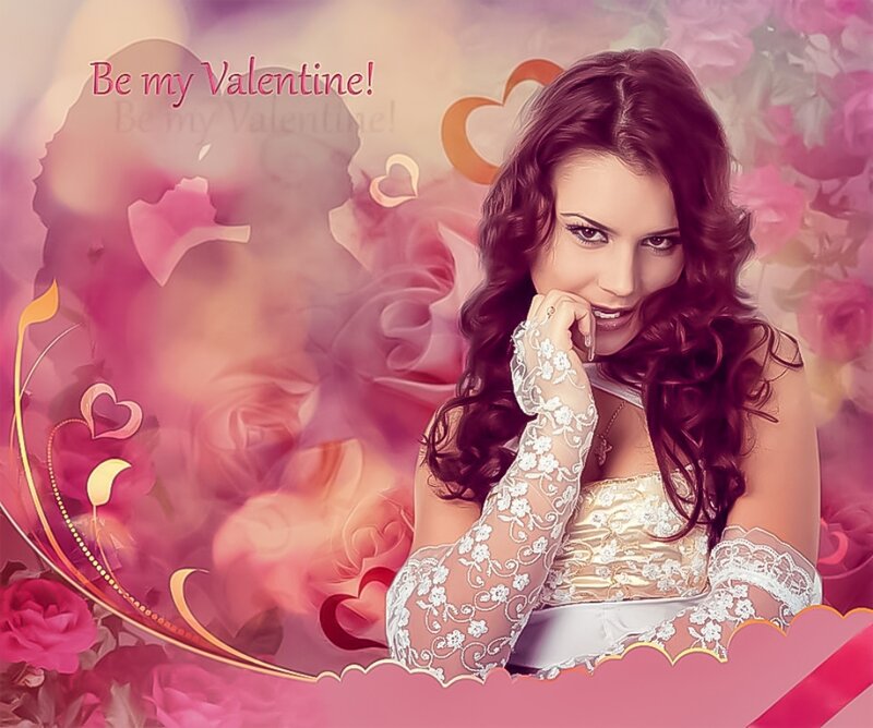 Woman in Lace Gloves — Pink