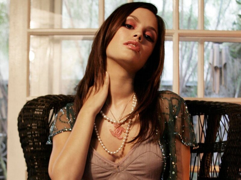 woman in lace top