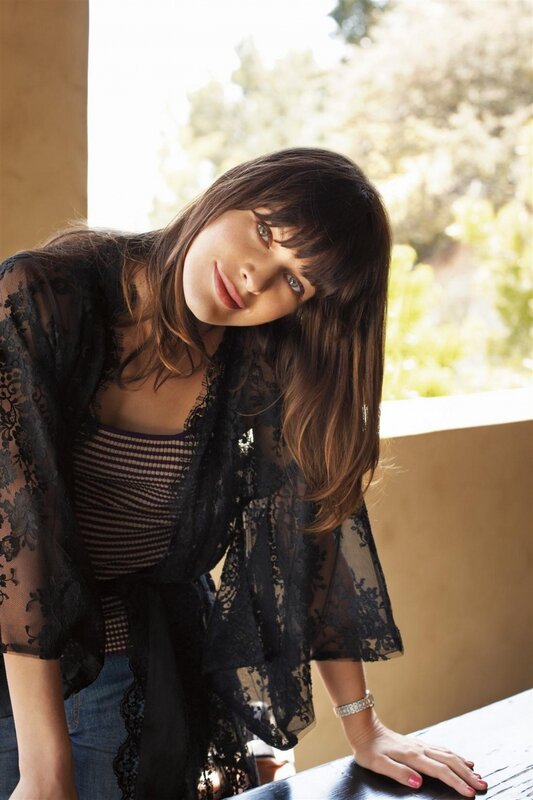 woman in lace top