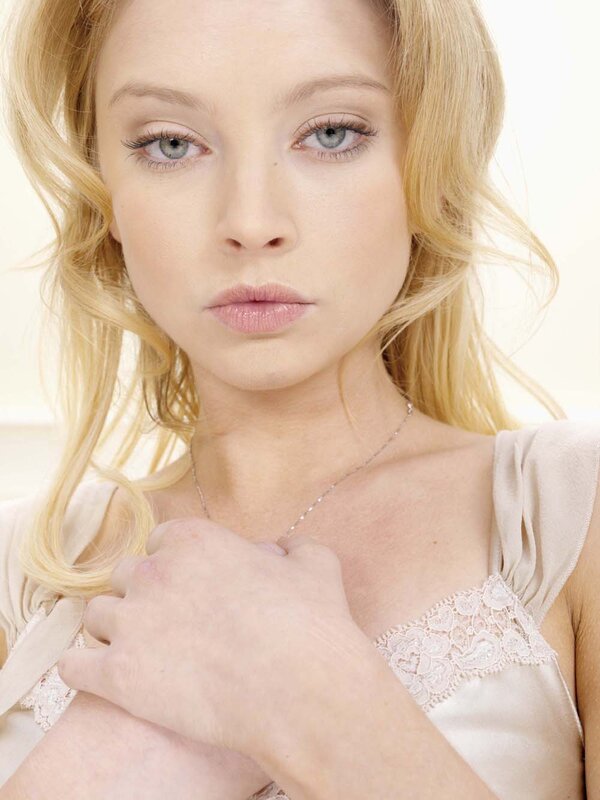 woman in lace top
