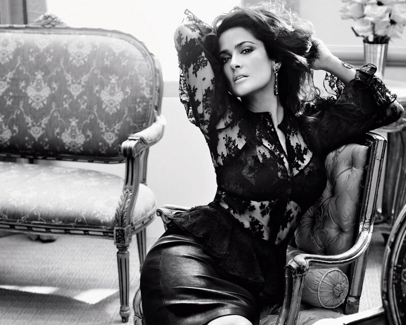 Woman in Lace Top — Black, Dramatic, Photograph, Chair