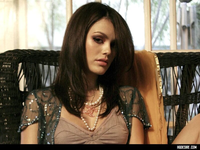 Woman in Lace Top — Brown, Contemplative