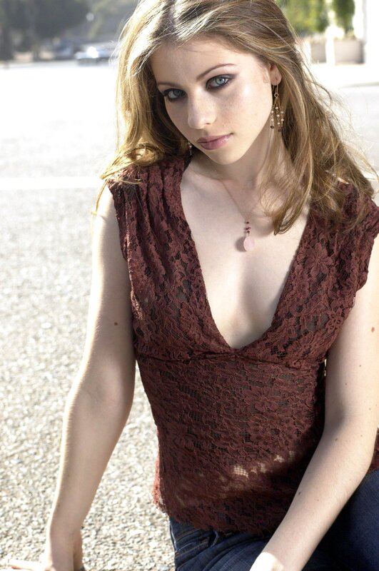 Woman in lace top outdoors