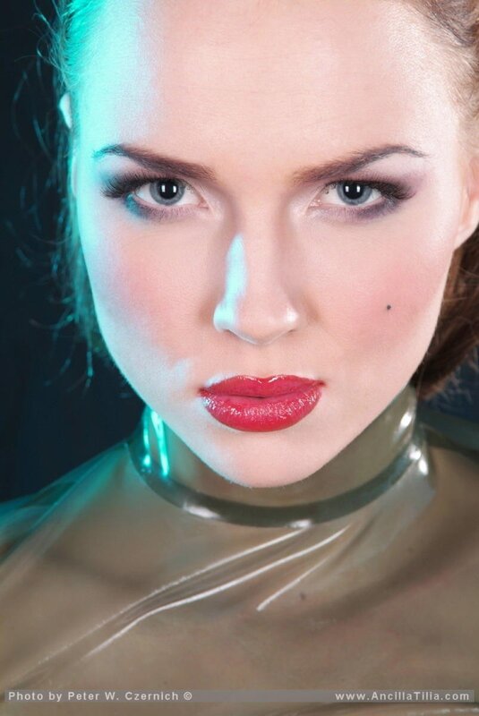 woman in latex outfit