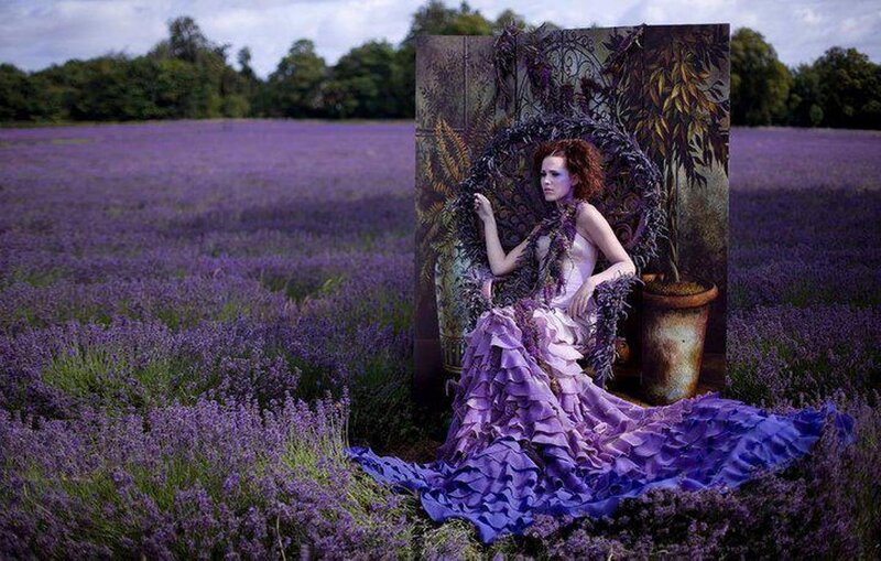 Woman in Lavender Dress — Purple