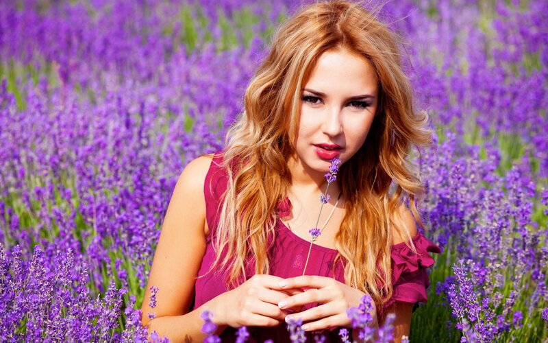 woman in lavender field